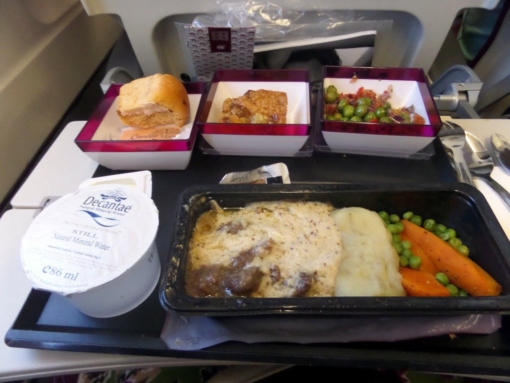 Meal served in Economy on Qatar Airways flight
