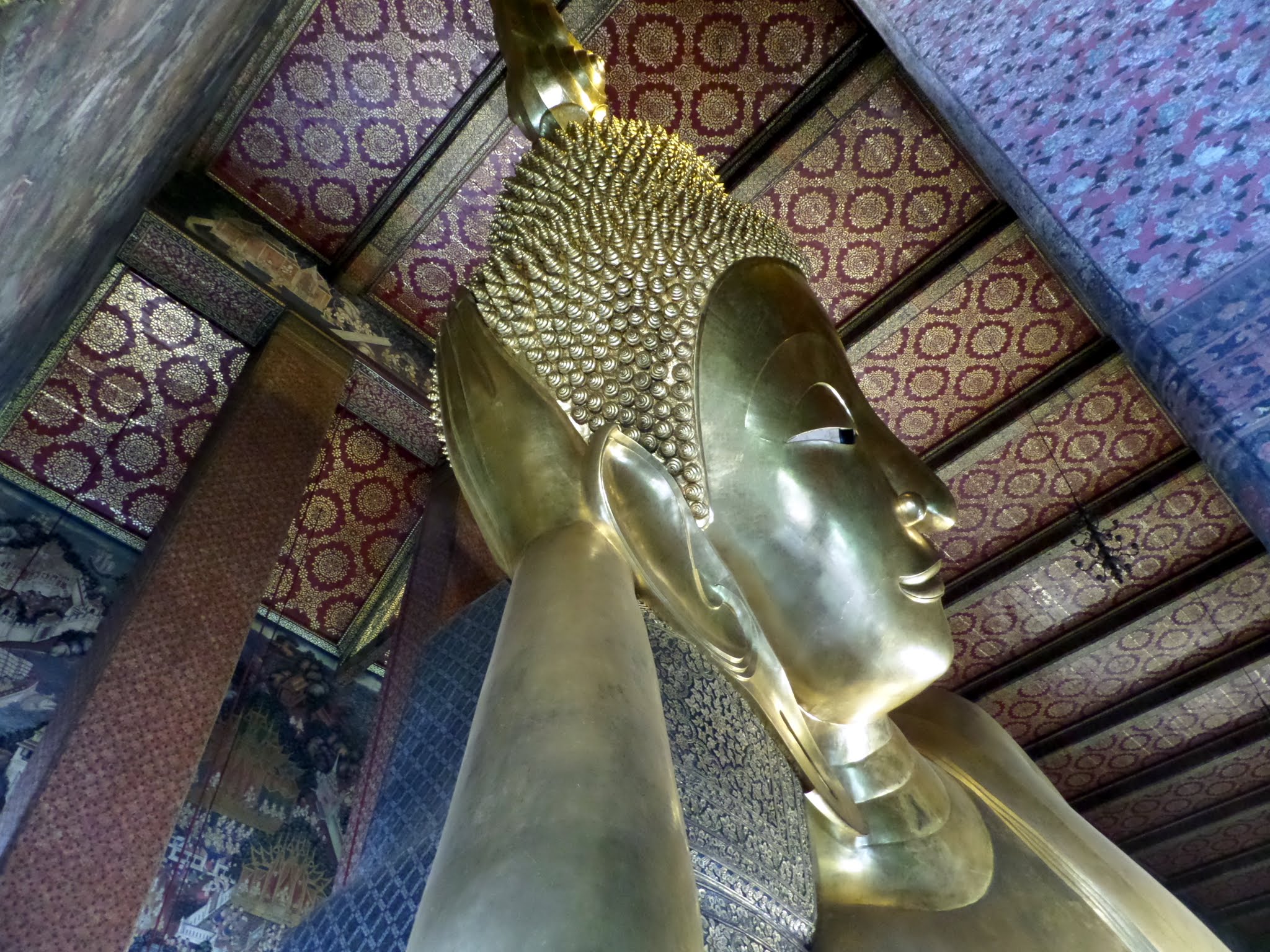 The head of the Reclining Buddha, Bangkok 