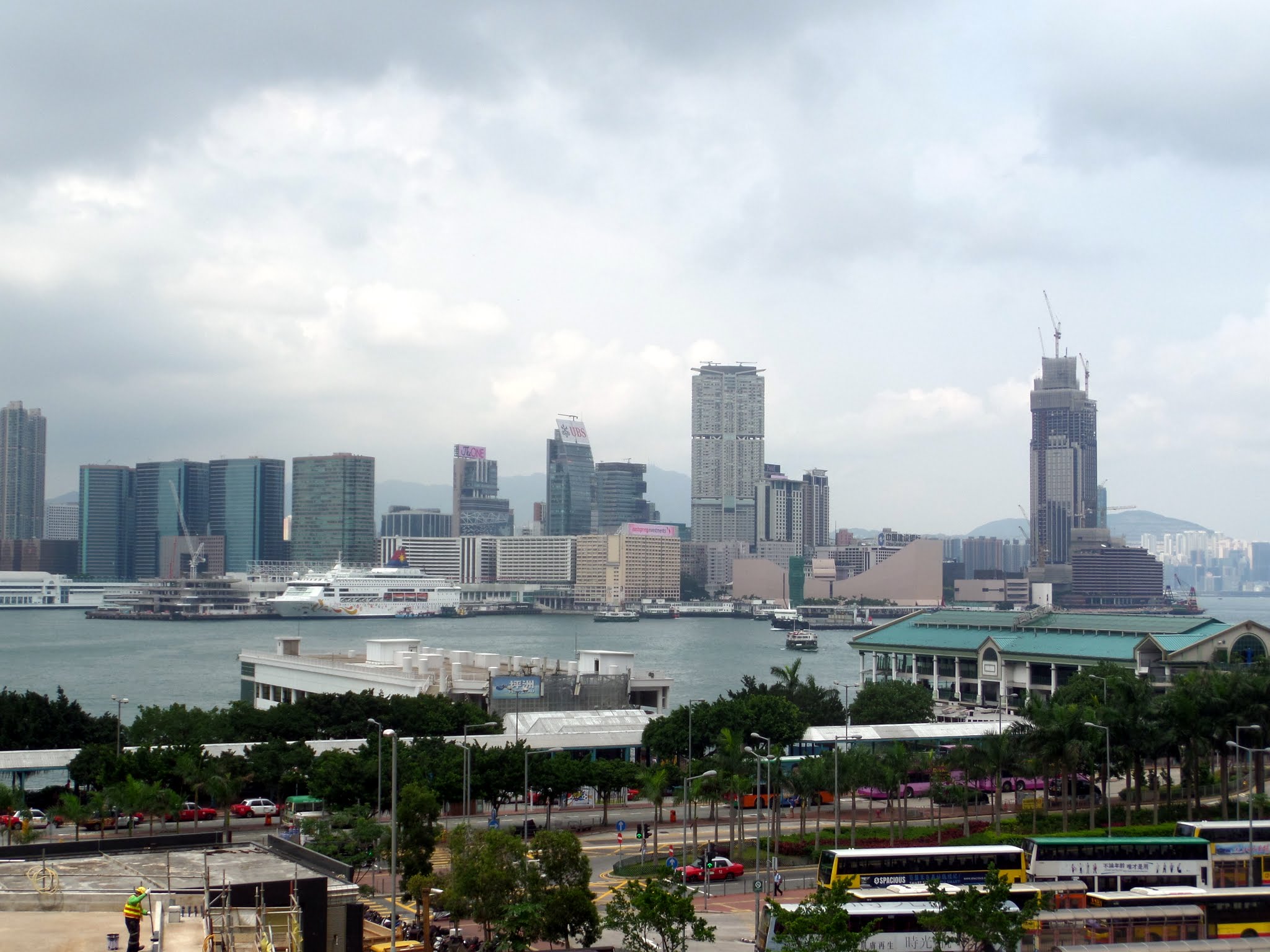 Victoria Harbour from the IFC public terrace, Hong Kong