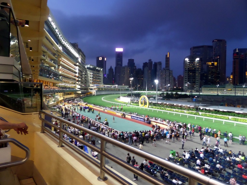 View from Grandstand at Happy Valley Racecourse, Hong Kong