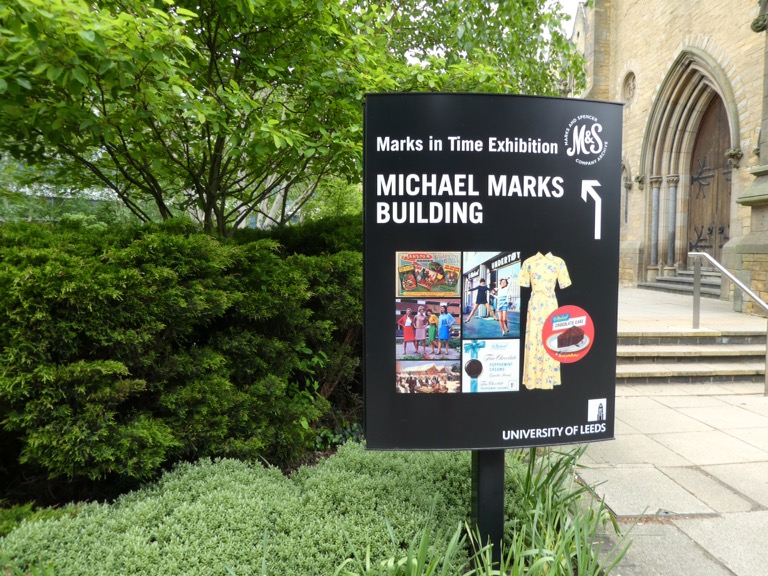 Entrance to the Marks in Time Exhibition, Marks and Spencers