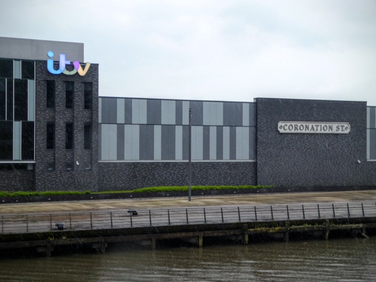ITV Studios and Coronation Street sign, Salford Quays