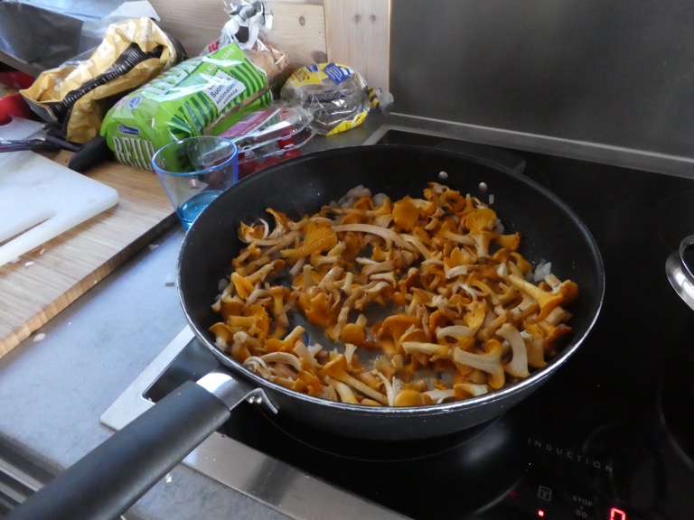 Cooking Chanterelle mushrooms