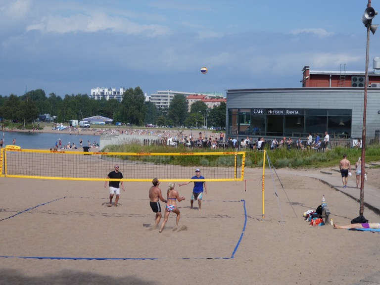 Beach volleyball at Hietaniemi Beach, Helsinki 