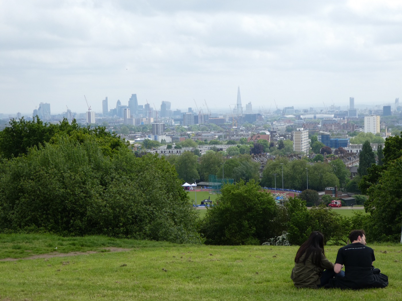 View from the top of Parliament Hill, Hampstead Heath