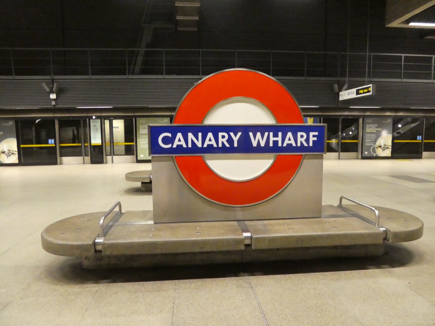 Canary Wharf Underground Station sign