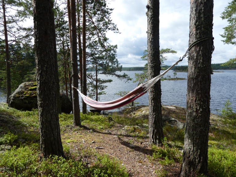 Hammock on Kongosaari Island, Finland 