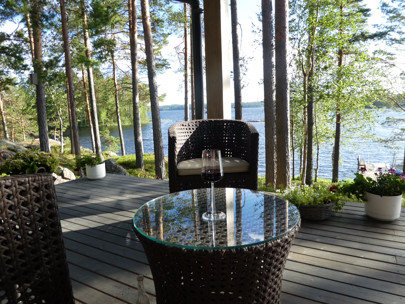 Terrace beside Lake Saimaa, Kongosaari Island 