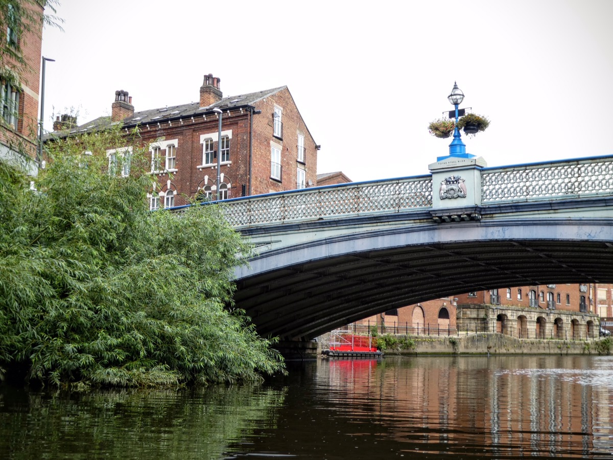 On board the water taxi in Leeds
