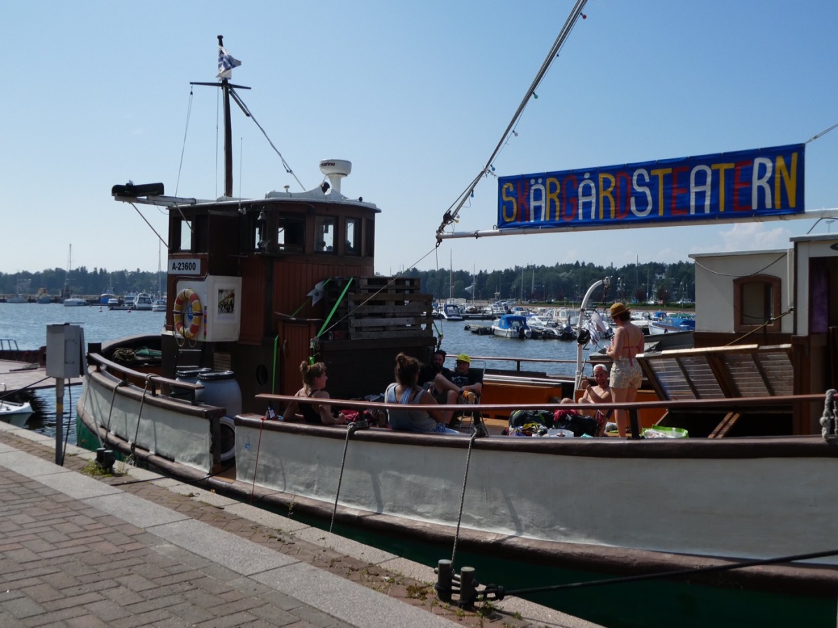 Theatre boat moored at Herttoniemi, Helsinki
