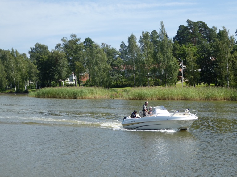 Boat on the Vantaa River, Herttoniemi, Helsinki
