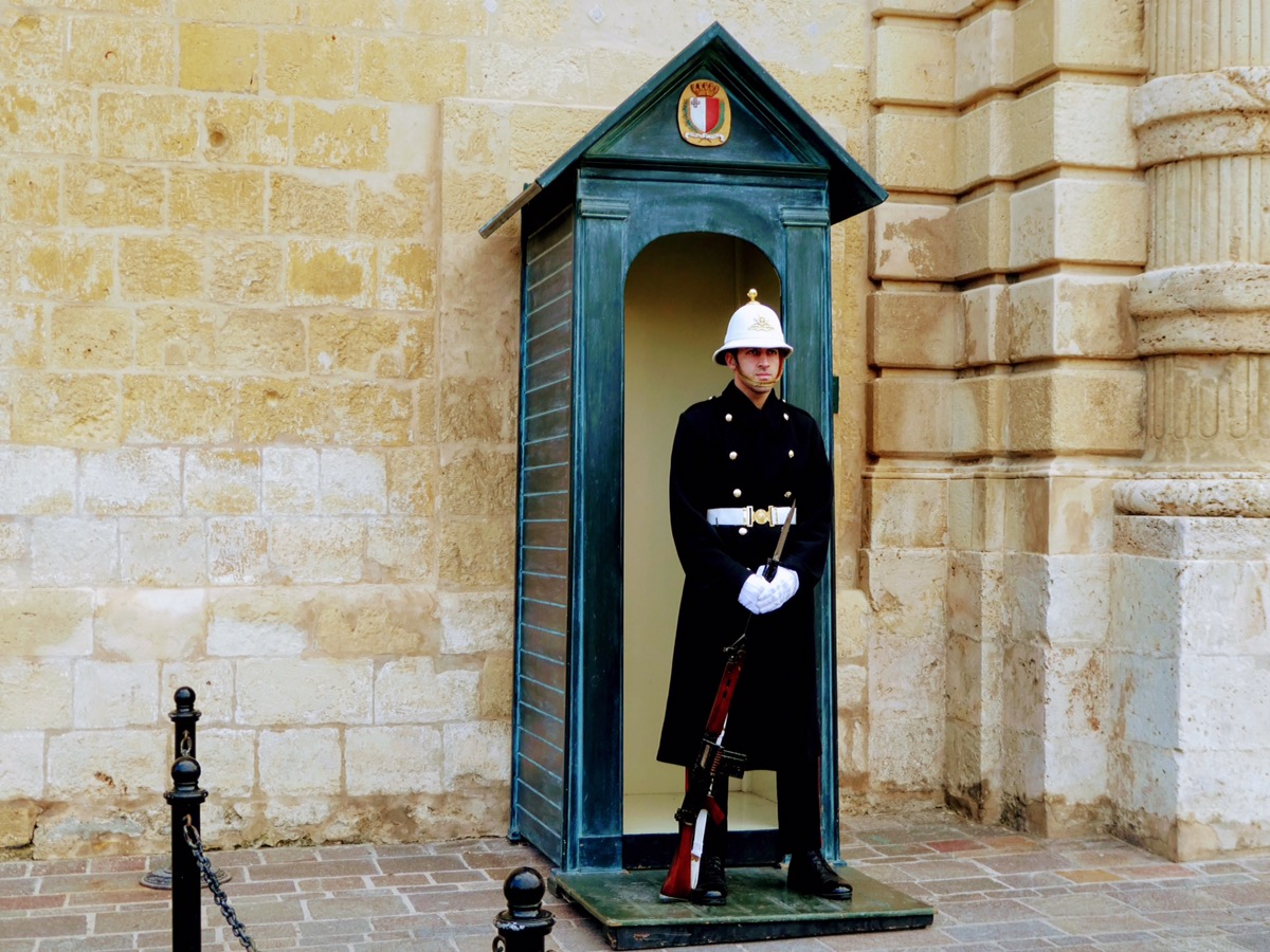 Guard outside the Grand Master's Palace, Valletta 