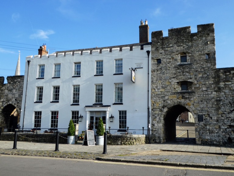West Gate and The Pig in the Wall hotel, Southampton