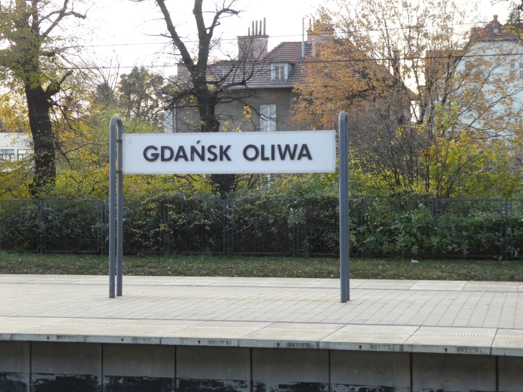 Gdansk Oliwa Station Sign