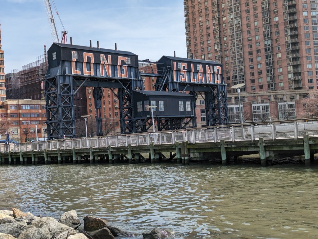 Long Island Signs at Gantry Plaza State Park, New York City