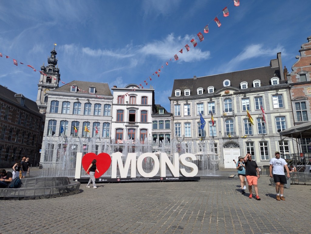 I Love Mons sign, Grand Place, Mons